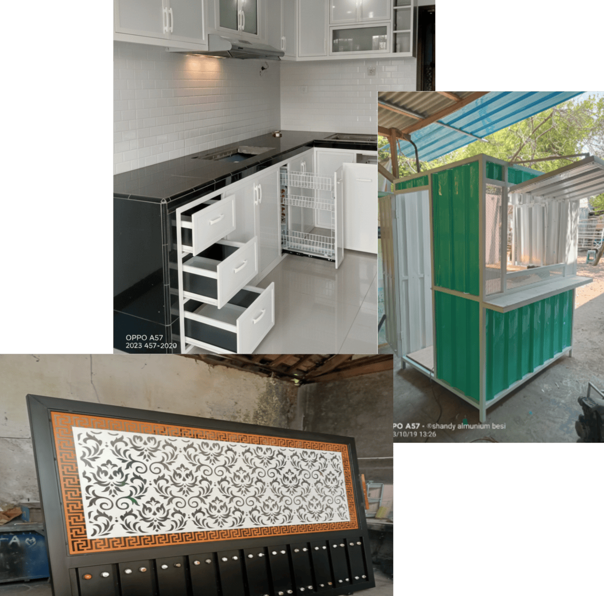 Layanan kami berupa kanopi, pagar dan kitchen set